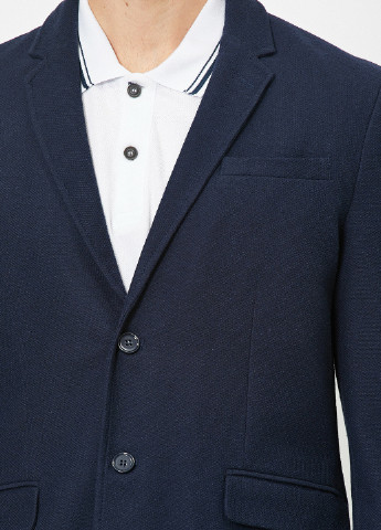 Пиджак KOTON однобортный тёмно-синий кэжуал полиэстер