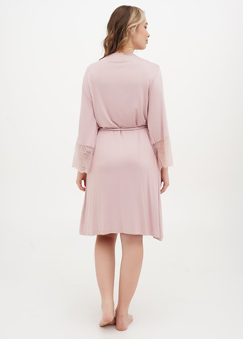 Пудровый демисезонный комплект (ночная рубашка, халат) Cotpark