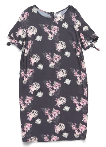 Черное кэжуал платье а-силуэт Soyaconcept с рисунком