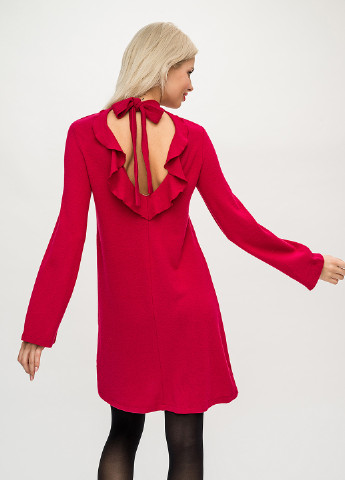 Красное кэжуал платье с длинным рукавом befree