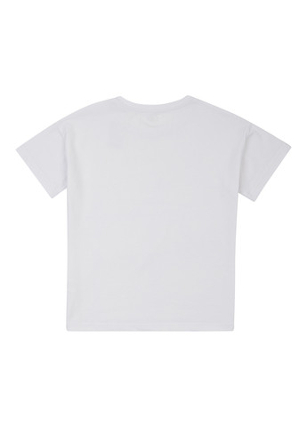 Біла літня футболка Фламинго