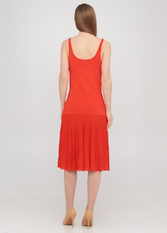 Оранжевое кэжуал платье клеш, платье-майка Ralph Lauren однотонное