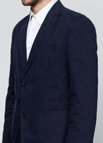 Пиджак Howick с длинным рукавом однотонный тёмно-синий кэжуал