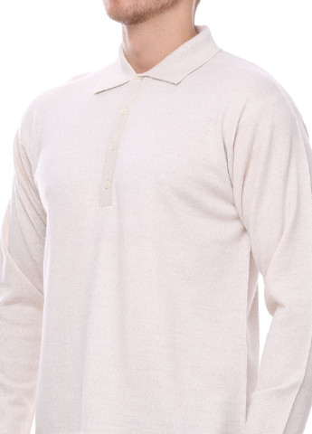 Светло-бежевая футболка-поло для мужчин White House однотонная