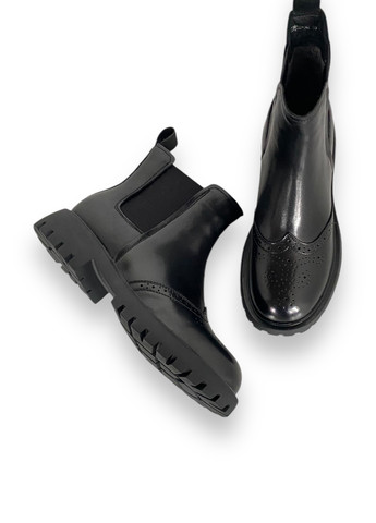 Осенние ботинки челси Meego с перфорацией