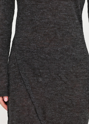 Темно-серое кэжуал платье футляр H&M сердечки
