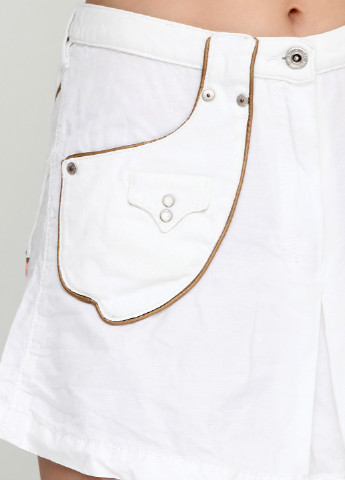 Белая кэжуал однотонная юбка Parasuco а-силуэта (трапеция)