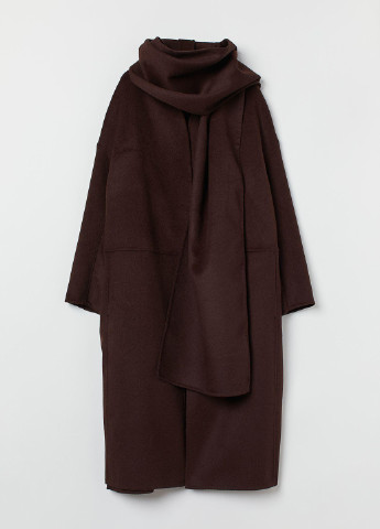 Темно-коричневое демисезонное Пальто подовжене H&M