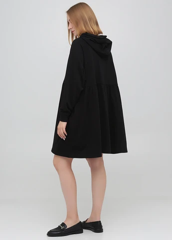 Черное кэжуал платье платье-худи Monki однотонное