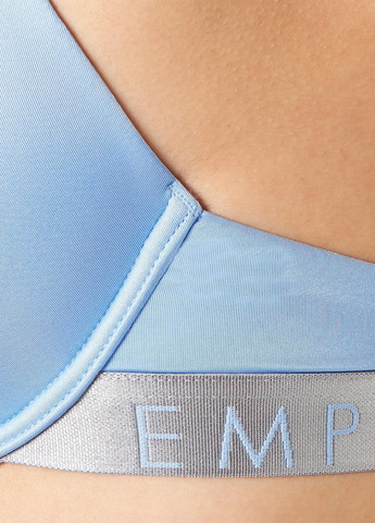 Блакитний бюстгальтер Emporio Armani з кісточками поліамід