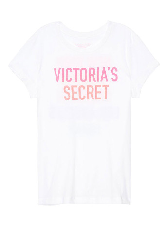 Белая летняя футболка с коротким рукавом Victoria's Secret