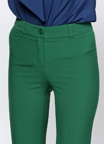 Зеленые кэжуал демисезонные клеш брюки Natali Bolgar