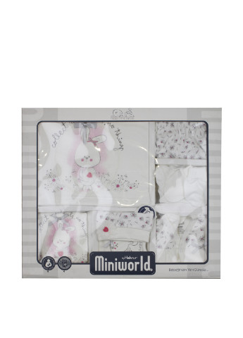 Белый демисезонный комплект для новорожденных Miniworld