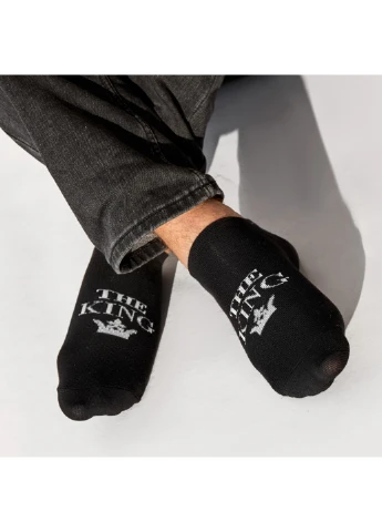 Чёрные комплект парных носков V&T Socks надписи (251852322)