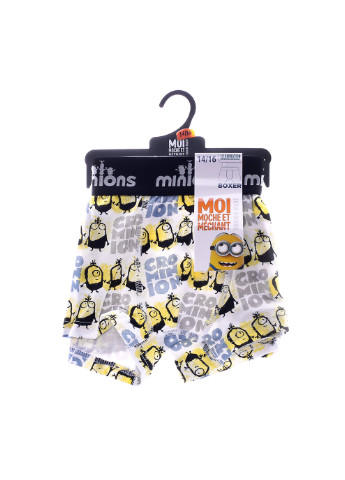 Трусы-боксеры Black Crominion Prehistory 1-pack white — 30890253-4 Minions (254315236)