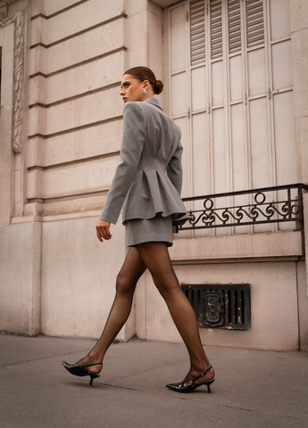 Серая кэжуал меланж юбка Gepur