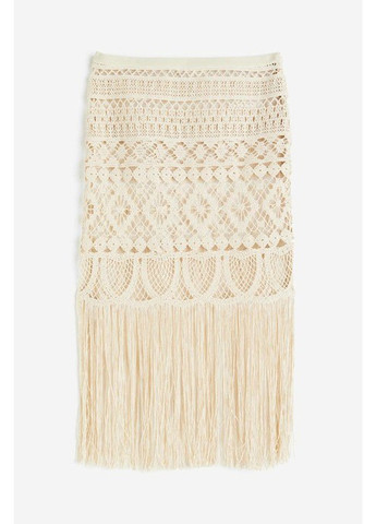 Светло-бежевая вечерний, пляжный однотонная юбка H&M