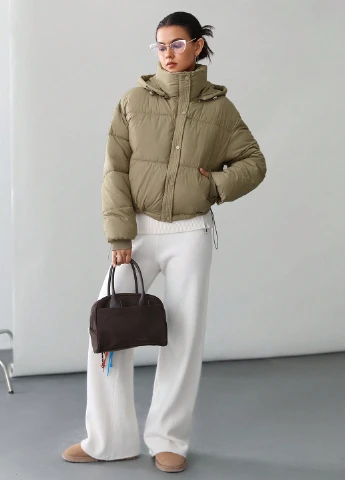 Оливкова зимня куртка SHEIN