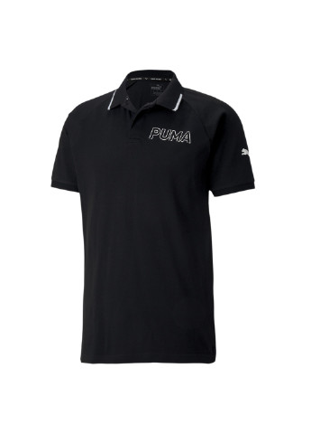 Черная футболка-поло modern sports polo для мужчин Puma однотонная