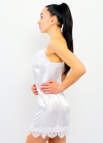 Белый демисезонный комплект (ночная рубашка, халат) Ghazel