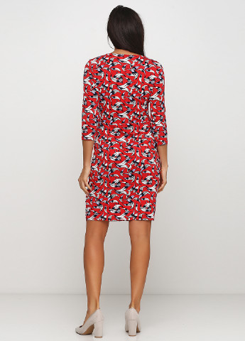 Красное кэжуал платье Tom Tailor с абстрактным узором