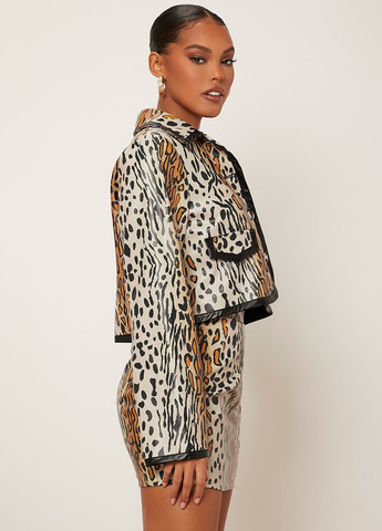 Комбинированная демисезонная куртка куртка-пиджак SHEIN