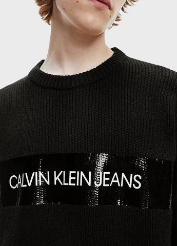 Чорний демісезонний джемпер джемпер Calvin Klein Jeans