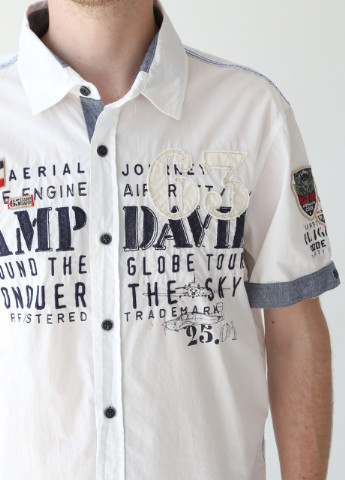 Белая кэжуал рубашка Camp David