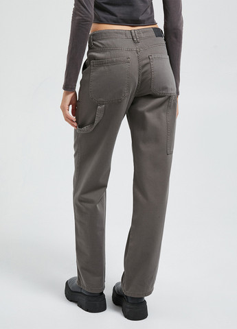 Серые кэжуал демисезонные прямые брюки KOTON