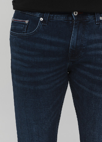 Джинси Tommy Hilfiger скінні однотонні темно-сині джинсові бавовна