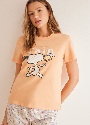 Помаранчева всесезон піжама (футболка, штани) футболка + штани Women'secret