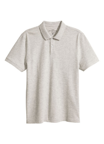 Бежевая футболка-поло для мужчин H&M