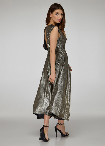 Золотий коктейльна плаття, сукня кльош Solh однотонна