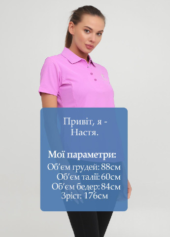 Сиреневая женская футболка-поло Greg Norman однотонная