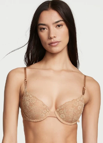 Бежевий демісезонний комплект (бюстгальтер, трусики) Victoria's Secret