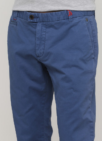 Синие кэжуал демисезонные прямые брюки Club of Gents