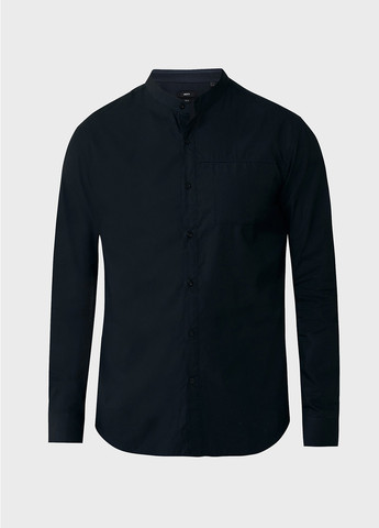 Черная кэжуал рубашка однотонная Mexx