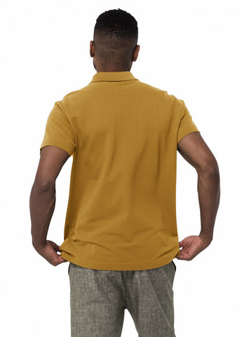 Желтая футболка-поло для мужчин Jack Wolfskin с логотипом