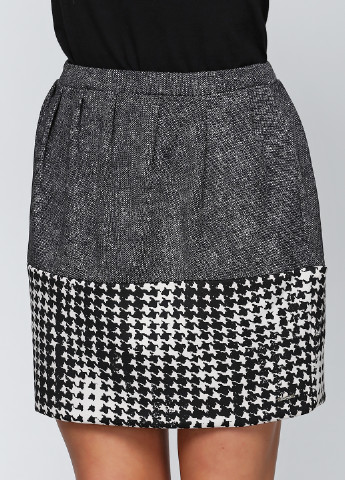 Черная кэжуал с геометрическим узором юбка Everis мини