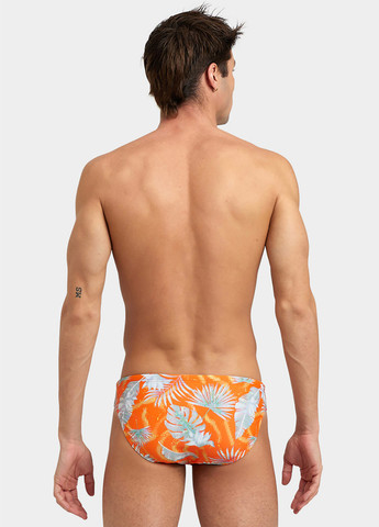 Мужские оранжевые пляжные плавки брифы Arena