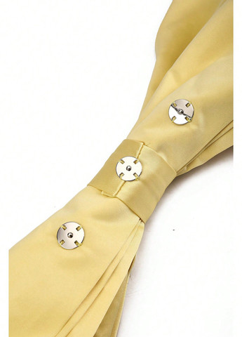 Жовтий кежуал сукня з відкритими плечима SHEIN однотонна