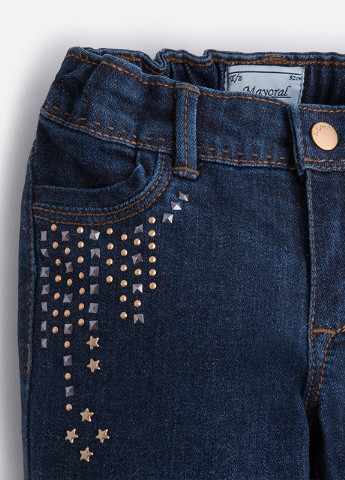 Синие демисезонные скинни джинсы для девочки Mayoral