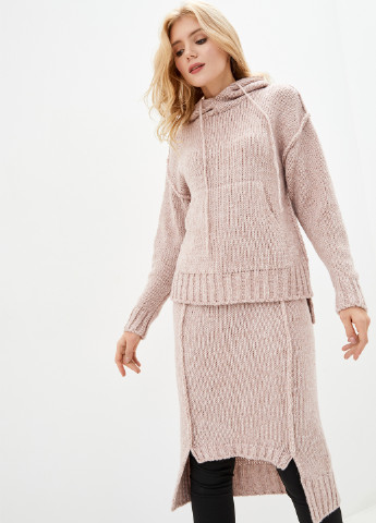 Костюм (свитер, юбка) Sewel юбочный меланж пудровый кэжуал акрил