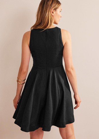 Черное кэжуал платье клеш Boden однотонное