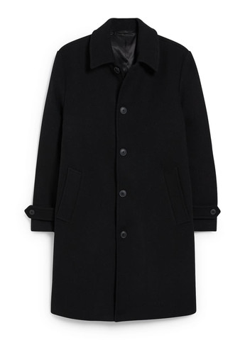 Черное демисезонное Пальто однобортное C&A