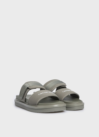 Оливковые кэжуал шлепанцы Calvin Klein Jeans