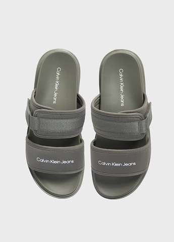 Оливковые кэжуал шлепанцы Calvin Klein Jeans
