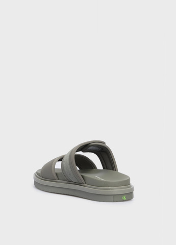 Оливковые кэжуал шлепанцы Calvin Klein Jeans