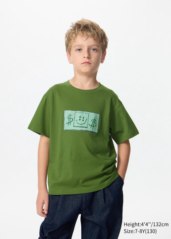 Зелена літня футболка Uniqlo