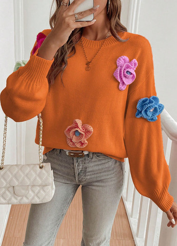 Помаранчевий демісезонний джемпер джемпер SHEIN